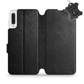 Phone Case Samsung Galaxy A50 - Design Black Leather