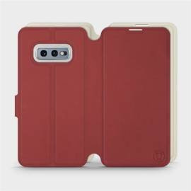 Phone Case Samsung Galaxy S10e - Design Dark Red with Platinum