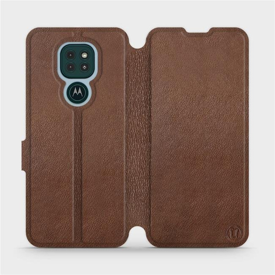 Phone Case Motorola Moto G9 Play - Design Brown Leather