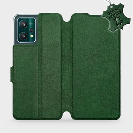 Etui ze skóry naturalnej do Realme 9 Pro - wzór Green Leather