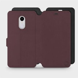 Phone Case Xiaomi Redmi Note 4X - Design Burgundy with Black