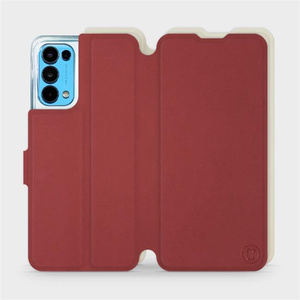 Phone Case OPPO RENO 5 5G - Design Dark Red with Platinum