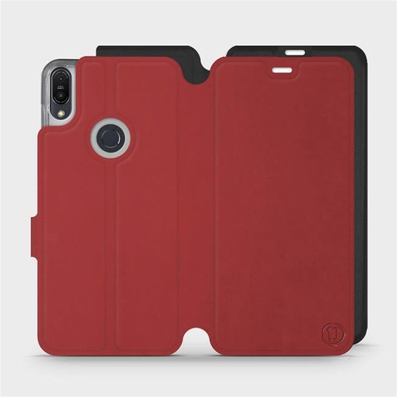 Hülle für Asus Zenfone Max Pro M1 ZB602KL - Farbe Dunkelrot mit Schwarz