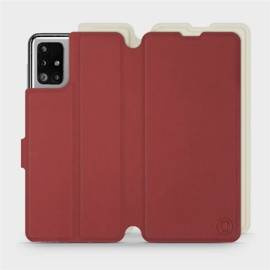 Phone Case Samsung Galaxy M51 - Design Dark Red with Platinum