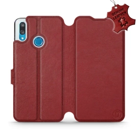 Phone Case Huawei P Smart 2019 - Design Dark Red Leather