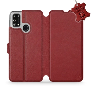 Hülle für Samsung Galaxy M31 - Farbe Dark Red Leather