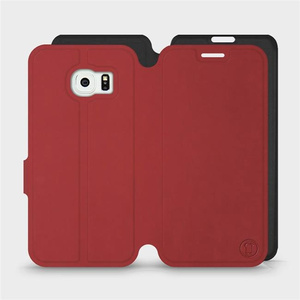 Phone Case Samsung Galaxy S6 Edge - Design Dark Red with Black