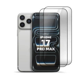 2-Pack Tempered Glass Clear for Apple iPhone 17 Pro Max