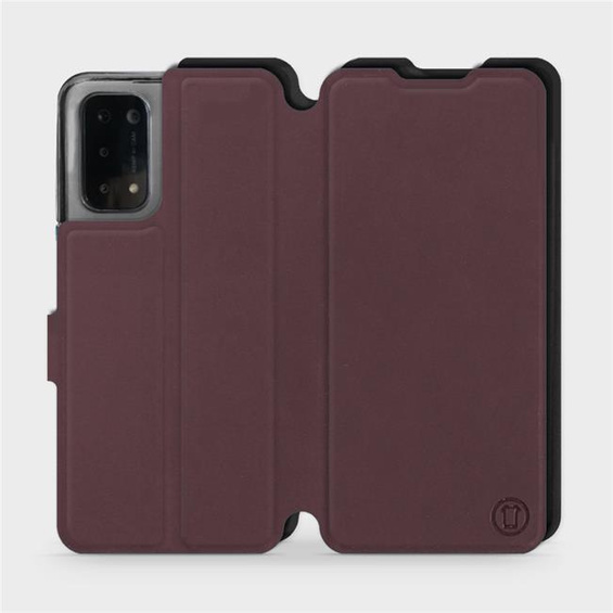 Hülle für OPPO A54 5G - Farbe Burgund mit Schwarz