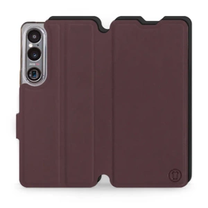 Etui Soft Touch do Sony Xperia 1 VI - wzór Matowy burgund z czernią