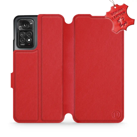 Phone Case Xiaomi Redmi Note 11 Pro - Design Red Leather