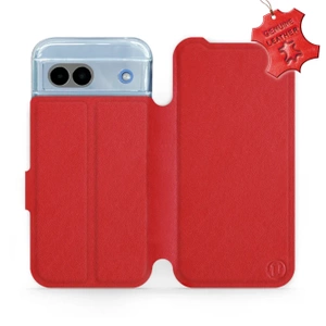 Phone Case Google Pixel 8A - Design Red Leather