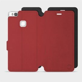 Phone Case Huawei P9 Lite - Design Dark Red with Black
