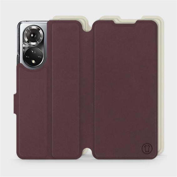 Hülle für Huawei Honor 50 - Farbe Burgund mit Platin