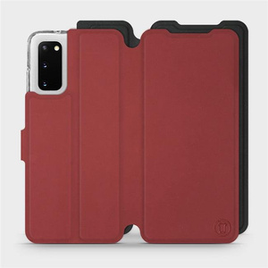 Phone Case Samsung Galaxy S20 - Design Dark Red with Black