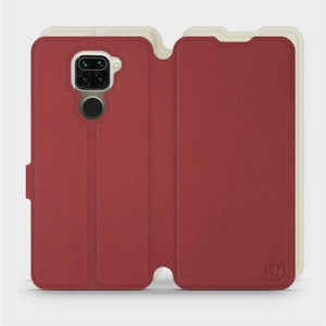 Phone Case Xiaomi Redmi Note 9 - Design Dark Red with Platinum