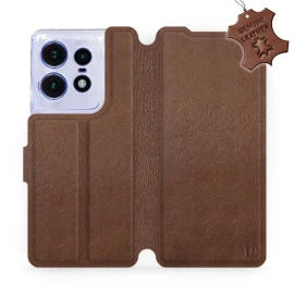 Phone Case Motorola Edge 50 Pro - Design Brown Leather