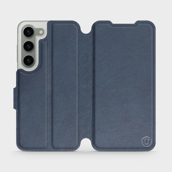 Etui ze skóry naturalnej do Samsung Galaxy S23 - wzór Blue Leather