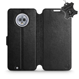 Hülle für Motorola Moto G6 - Farbe Black Leather