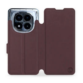 Phone Case Xiaomi Redmi Note 14 Pro 5G - Design Burgundy with Black