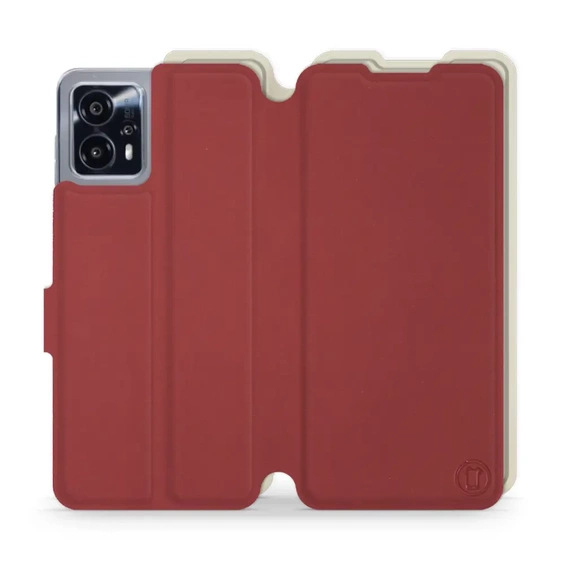 Etui Soft Touch do Motorola Moto G13 - wzór Zachodząca czerwień z platyną