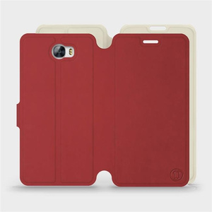 Hülle für Huawei Y5 II - Farbe Dunkelrot mit Platin