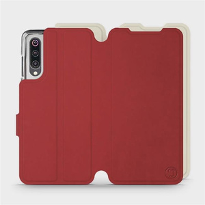 Phone Case Xiaomi Mi 9 - Design Dark Red with Platinum