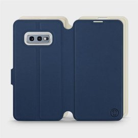 Etui Soft Touch do Samsung Galaxy S10e - wzór Głęboki granat z platyną