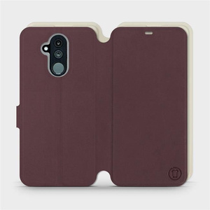 Phone Case Huawei Mate 20 Lite - Design Burgundy with Platinum