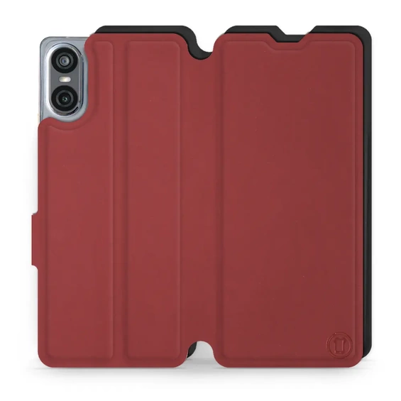Phone Case Sony Xperia 10 VI - Design Dark Red with Black