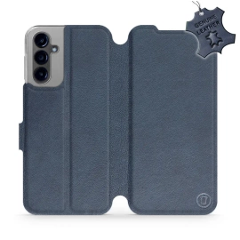 Phone Case Samsung Galaxy A14 4G - Design Blue Leather