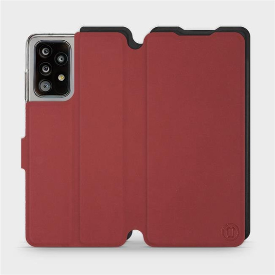 Phone Case Samsung Galaxy A52 - Design Dark Red with Black