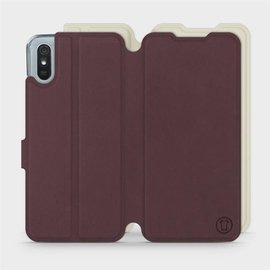 Phone Case Xiaomi Redmi 9A - Design Burgundy with Platinum