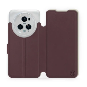 Phone Case Huawei Honor Magic5 Pro 5G - Design Burgundy with Platinum