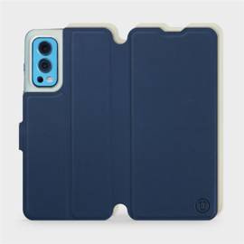 Hülle für OnePlus Nord 2 5G - Farbe Marineblau mit Platin