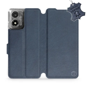 Hülle für Motorola Moto E14 - Farbe Blue Leather