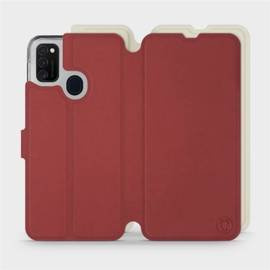 Phone Case Samsung Galaxy M21 - Design Dark Red with Platinum