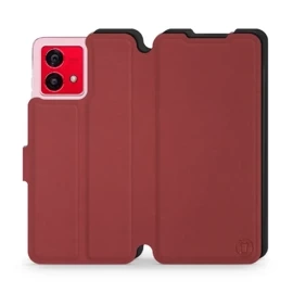 Phone Case Motorola Moto G84 - Design Dark Red with Black