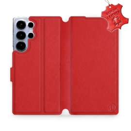 Phone Case Samsung Galaxy S25 Ultra - Design Red Leather