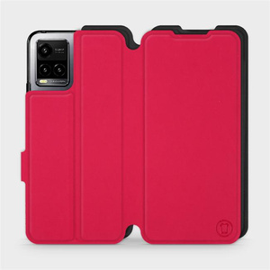 Etui Soft Touch do Vivo Y33S - wzór Żywa czerwień z czernią