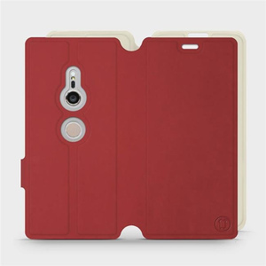 Phone Case Sony Xperia XZ2 - Design Dark Red with Platinum