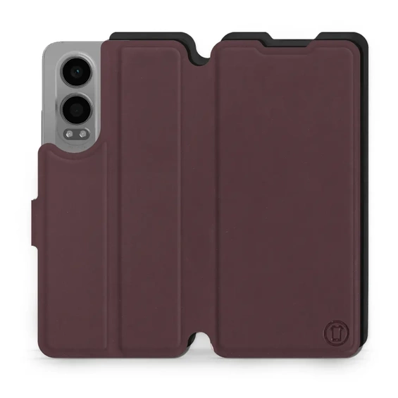 Hülle für OnePlus Nord CE 4 Lite - Farbe Burgund mit Schwarz