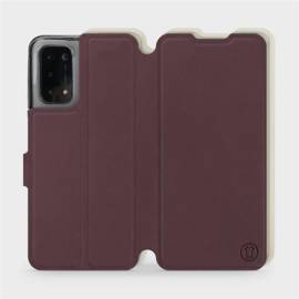 Phone Case OPPO A74 5G - Design Burgundy with Platinum