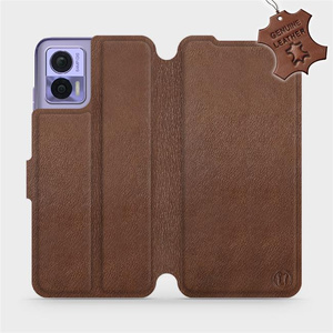 Phone Case Motorola Edge 30 Neo - Design Brown Leather