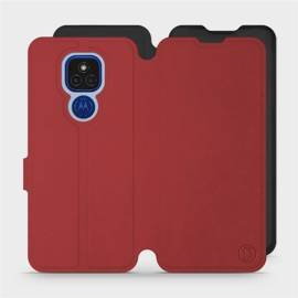 Phone Case Motorola Moto E7 Plus - Design Dark Red with Platinum