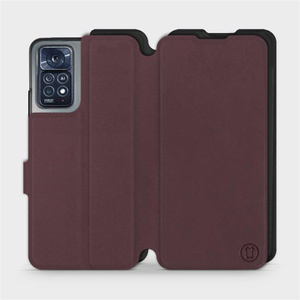 Phone Case Xiaomi Redmi Note 11 Pro 5G - Design Burgundy with Black