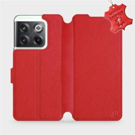 Phone Case OnePlus 10T - Design Red Leather