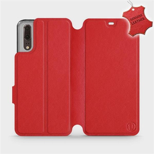 Phone Case Huawei P20 - Design Red Leather