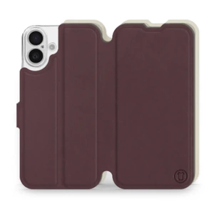 Phone Case Apple iPhone 16 Plus - Design Burgundy with Platinum