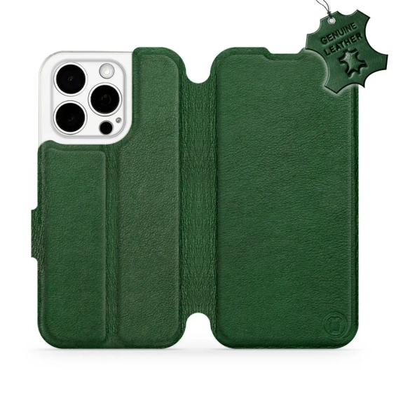 Phone Case Apple iPhone 15 Pro - Design Green Leather
